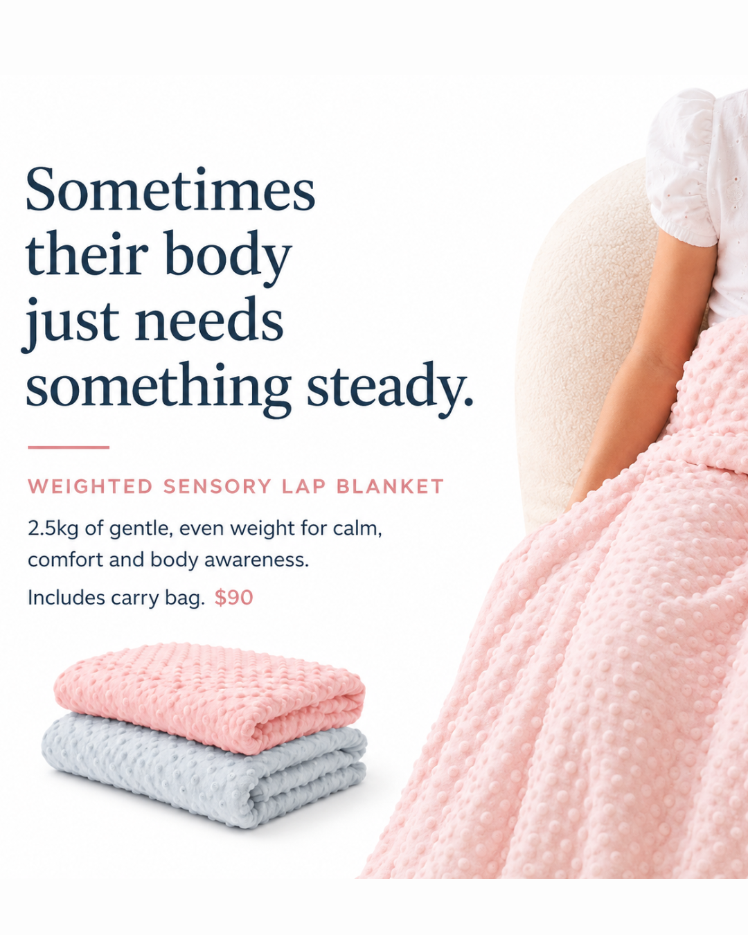 Weighted Sensory Lap Blanket with Carry Bag