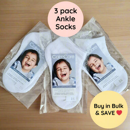 Calming Sensory Socks Ankle - 3 Pack (short length)