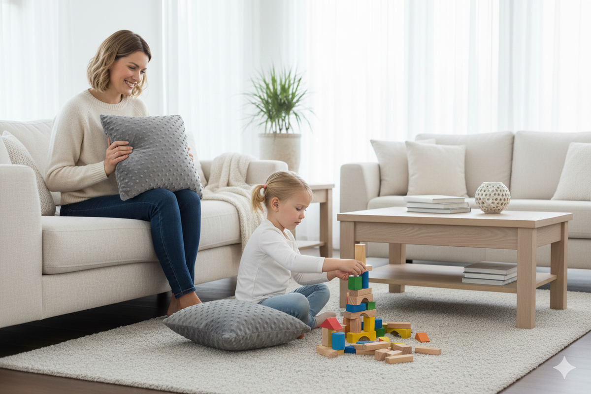 THE SENSORY DUO - Weighted Lap Blanket + Vibration Cushion with Plush Cover