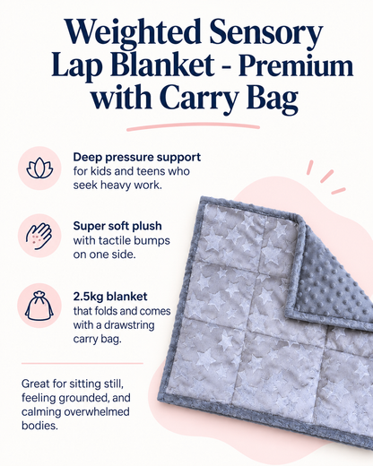 THE SENSORY DUO - Weighted Lap Blanket + Vibration Cushion with Plush Cover