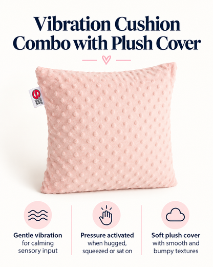 THE SENSORY DUO - Weighted Lap Blanket + Vibration Cushion with Plush Cover
